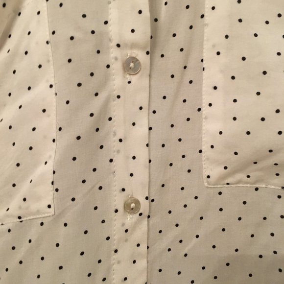 Itty Bitty Polka Dot Button Down Dress Shirt In Medium - Picture 4 of 10